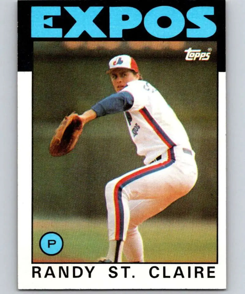 1986 Topps #89 Randy St. Claire EX Excellent Montreal Expos Baseball Card - Baseball Card Single