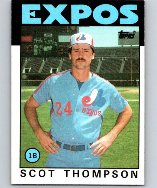 1986 Topps #93 Scot Thompson EX Excellent Montreal Expos Baseball Card - Baseball Card Single