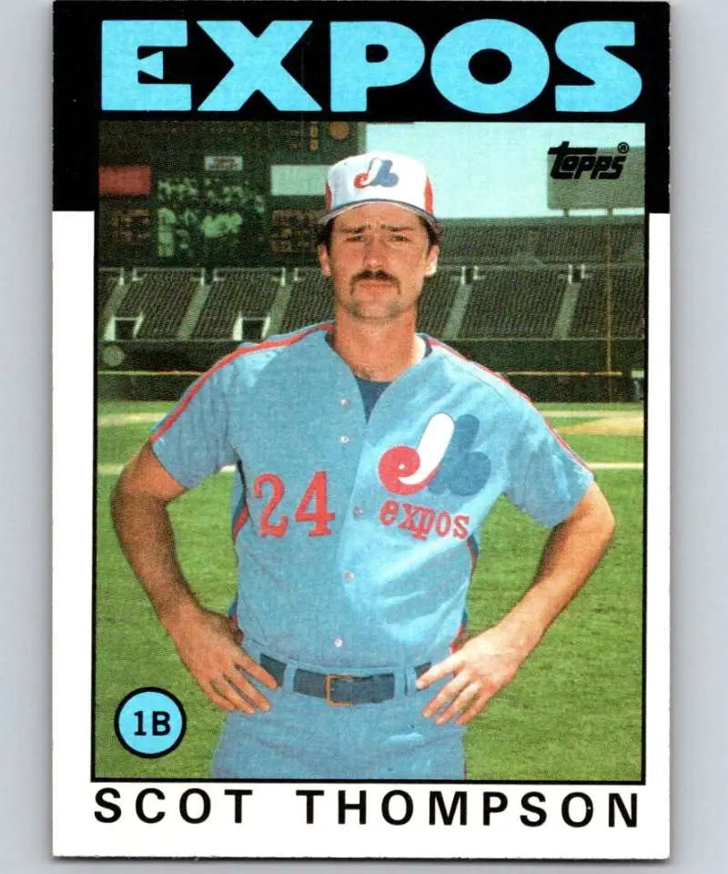 1986 Topps #93 Scot Thompson EX Excellent Montreal Expos Baseball Card - Baseball Card Single