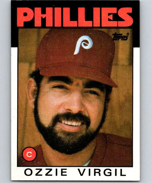 1986 Topps #95 Ozzie Virgil EX Excellent Philadelphia Phillies Baseball Card - Baseball Card Single