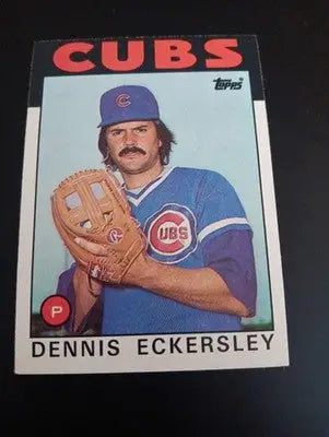 1986 Topps - Dennis Eckersley #538. Chicago Cubs. NRMT+ - Baseball Card Single