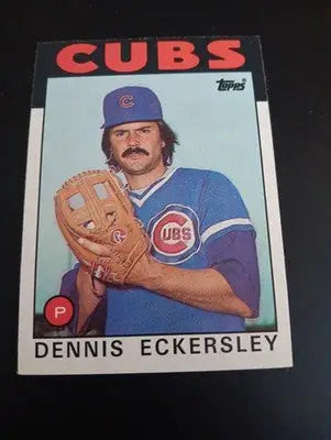 1986 Topps - Dennis Eckersley #538. Chicago Cubs. NRMT+ - Baseball Card Single