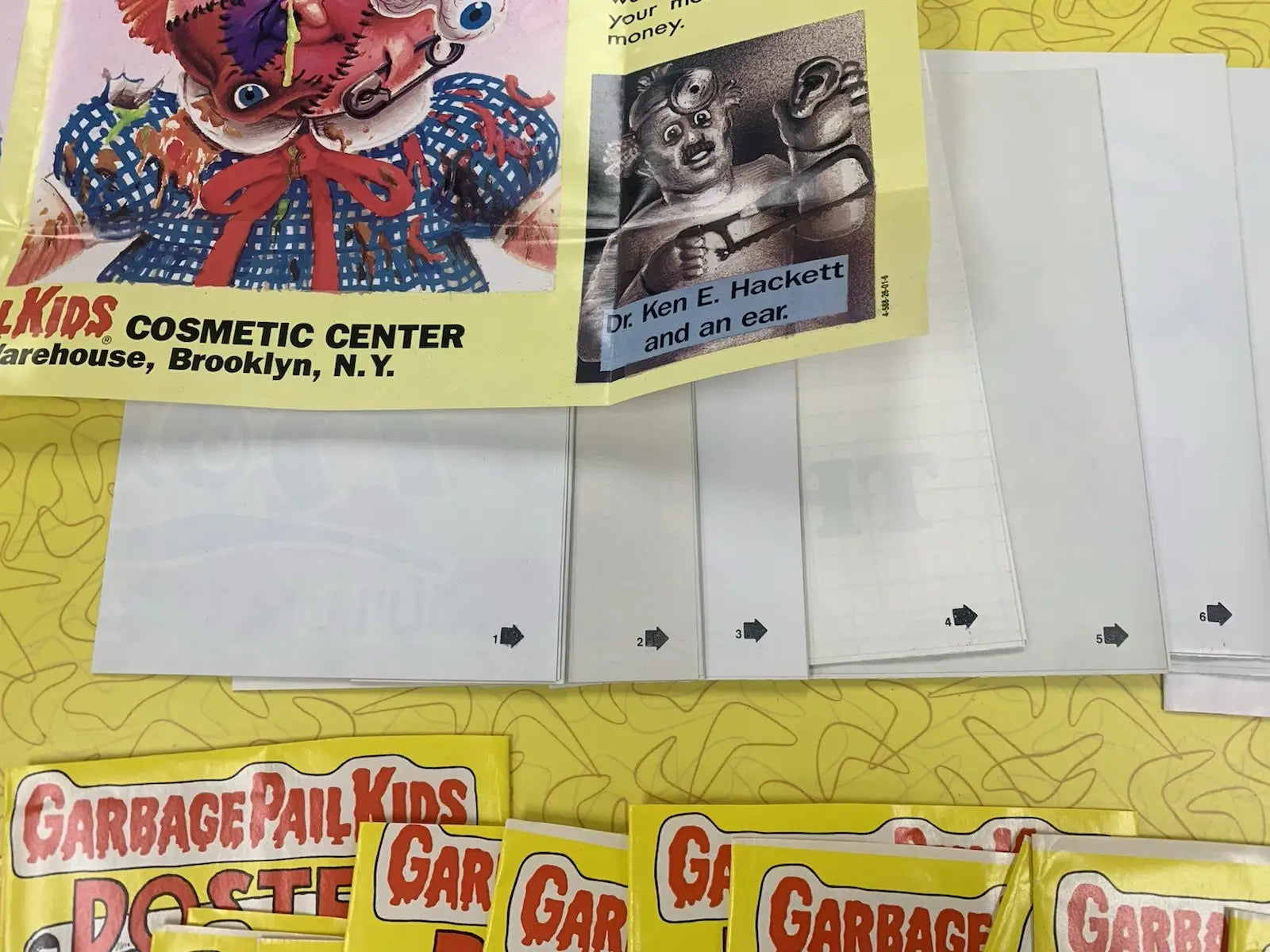 1986 Topps Garbage Pail Kids 12x17 Posters Complete 18 Piece Set w/Wrappers GPK - Entertainment Memorabilia