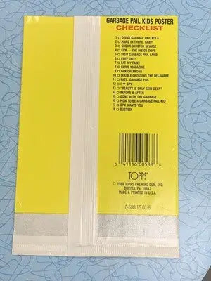1986 Topps Garbage Pail Kids 12x17 Posters Complete 18 Piece Set w/Wrappers GPK
