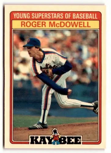 Original gloss 1986 Topps Kay-Bee Young Superstars of Baseball Roger McDowell card