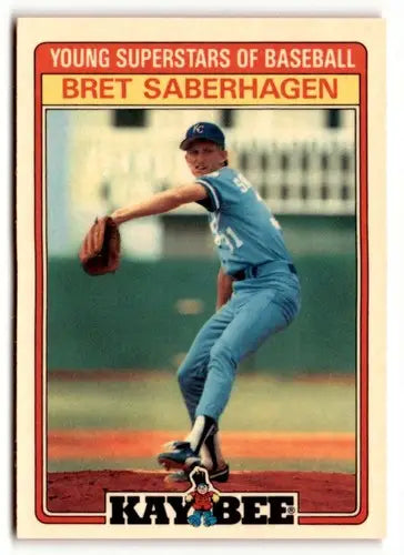 1986 Topps Kay-Bee Young Superstars of Baseball #27 Bret Saberhagen NrM ID:50402 - Trading Cards
