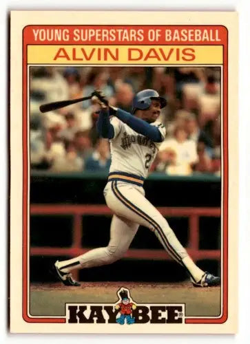 1986 Topps Kay-Bee Young Superstars of Baseball #7 Alvin Davis NrMt-Mt ID:50405 - Baseball Card Single