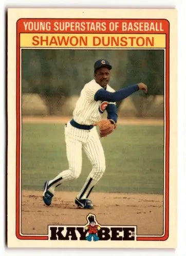 1986 Topps Kay-Bee Young Superstars of Baseball #9 Shawon Dunston NrMt- ID:50404 - Trading Cards