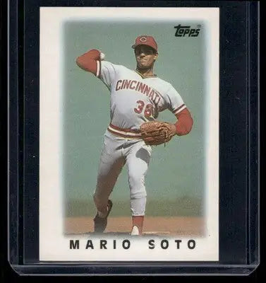 1986 Topps League Leaders Mario Soto #42 Mini Baseball - Baseball Card Single