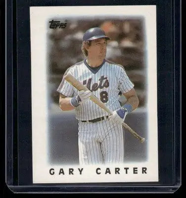 1986 Topps Major League Leaders Gary Carter #50 Mini Baseball - Baseball Card Single