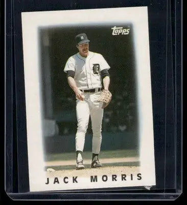 1986 Topps Major League Leaders Jack Morris #14 Mini Baseball - Baseball Card Single