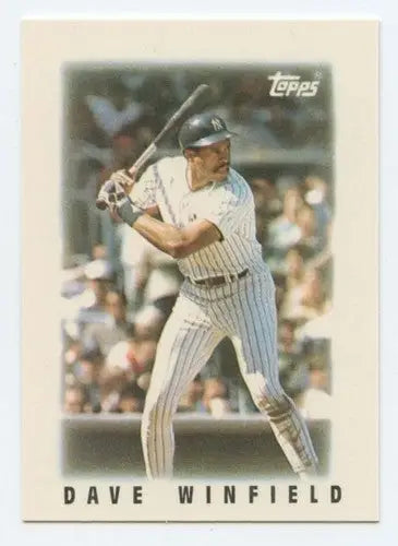 Original gloss of Dave Winfield baseball card from 1986 Topps Mini Leaders series
