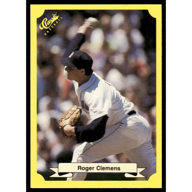 1987 Classic Update Yellow #114 Roger Clemens EX/NM Boston Red Sox Baseball Card - Baseball Card Single