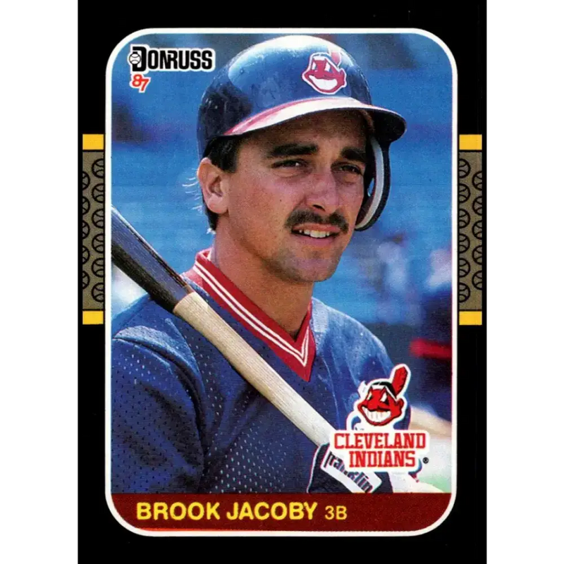 1987 Donruss #104 Brook Jacoby EX Excellent Cleveland Indians Baseball Card - Baseball Card Single