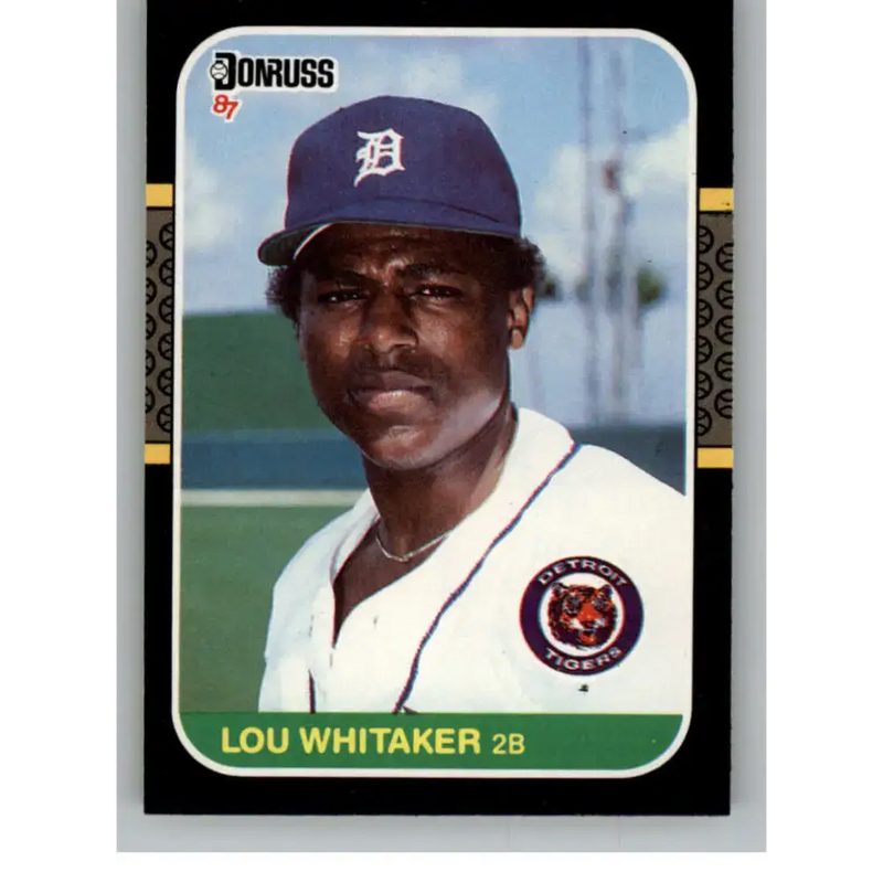 1987 Donruss #107 Lou Whitaker EX Excellent Detroit Tigers Baseball Card - Baseball Card Single