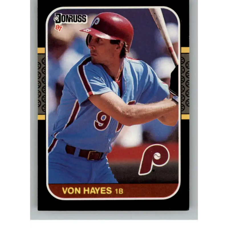 1987 Donruss #113 Von Hayes EX Excellent Philadelphia Phillies Baseball Card - Baseball Card Single