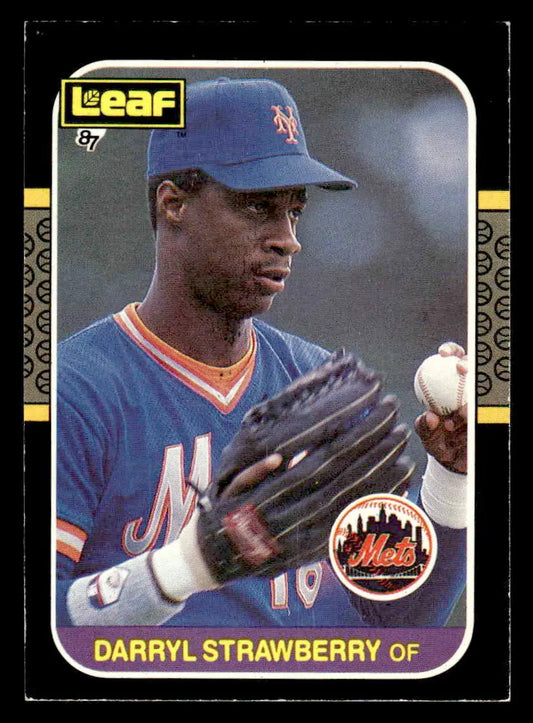1987 Donruss Darryl Strawberry baseball card featuring York Mets player