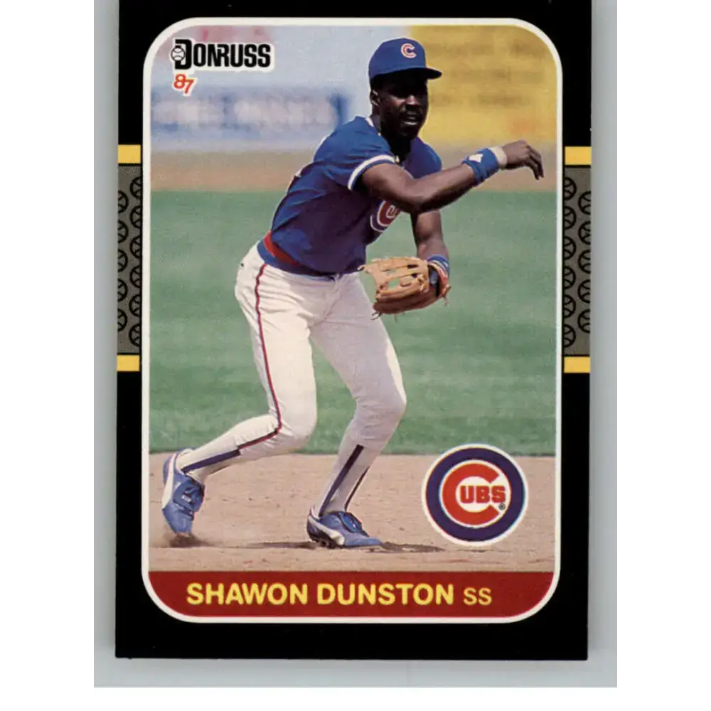1987 Donruss #119 Shawon Dunston EX Excellent Chicago Cubs Baseball Card - Baseball Card Single