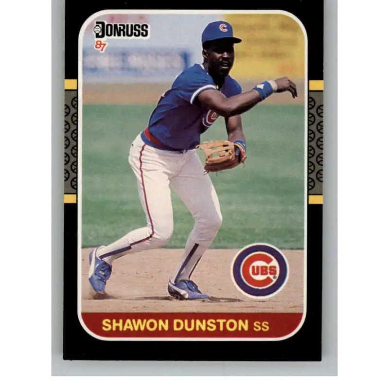 1987 Donruss #119 Shawon Dunston EX Excellent Chicago Cubs Baseball Card - Baseball Card Single