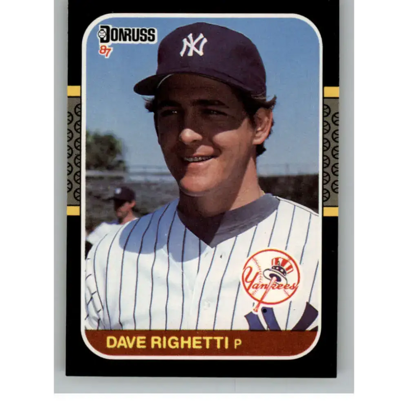 1987 Donruss #128 Dave Righetti EX Excellent New York Yankees Baseball Card - Baseball Card Single