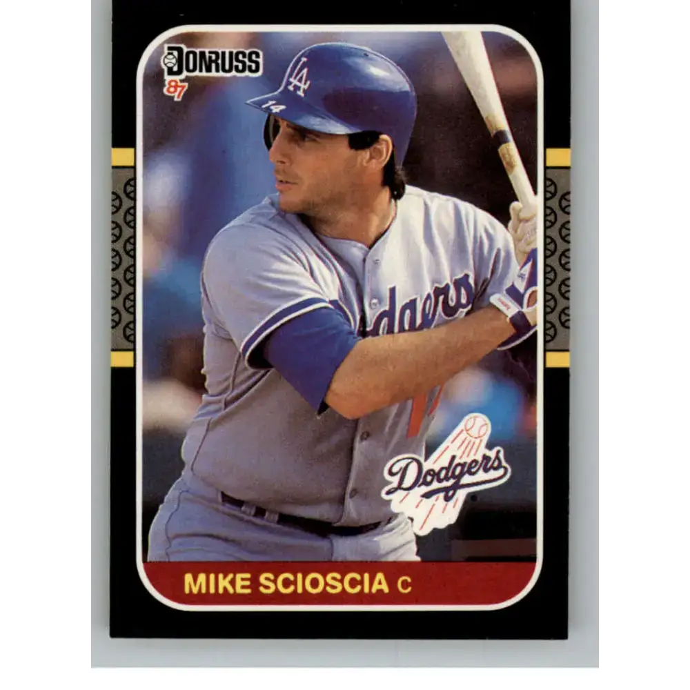1987 Donruss #130 Mike Scioscia EX Excellent Los Angeles Dodgers Baseball Card - Baseball Card Single