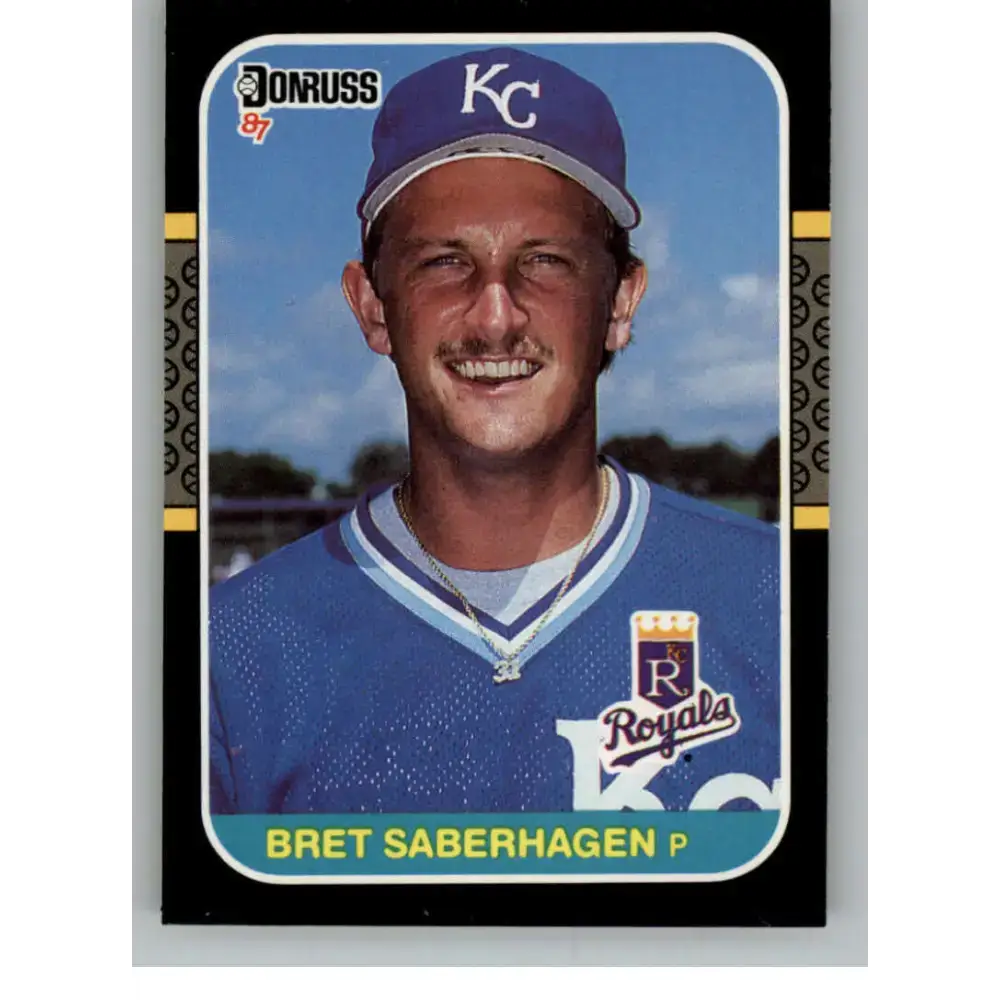 1987 Donruss #132 Bret Saberhagen EX Excellent Kansas City Royals Baseball Card - Baseball Card Single