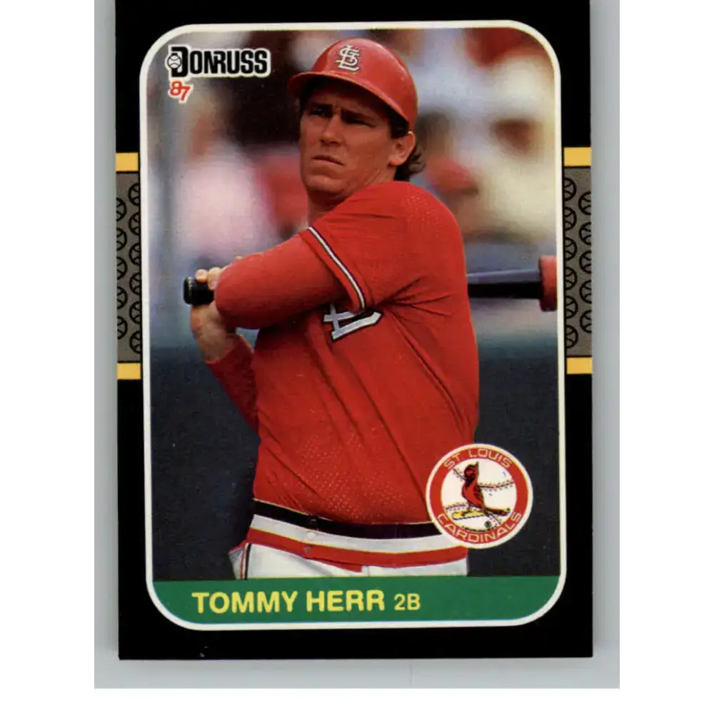 1987 Donruss #140 Tom Herr EX Excellent St. Louis Cardinals Baseball Card - Baseball Card Single