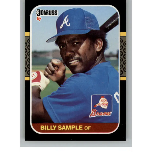 1987 Donruss #143 Billy Sample EX Excellent Atlanta Braves Baseball Card