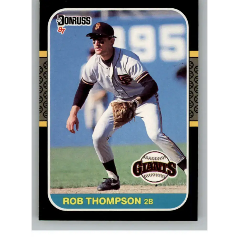 1987 Donruss #145 Robby Thompson EX Excellent RC Rookie San Francisco Giants Baseball Card - Baseball Card Single