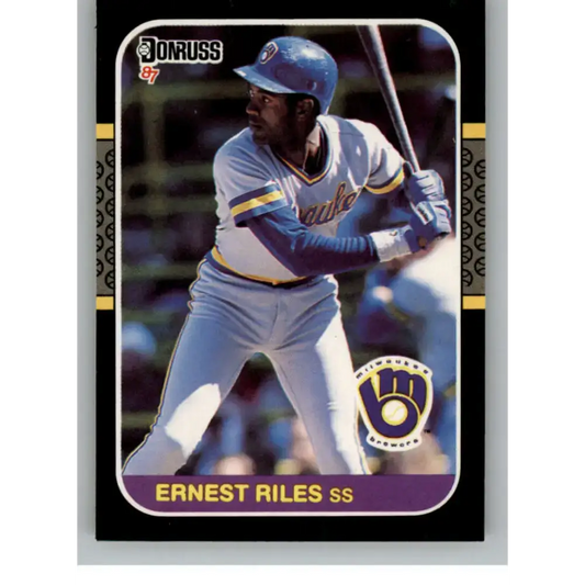 1987 Donruss #151 Ernest Riles EX Excellent Milwaukee Brewers Baseball Card