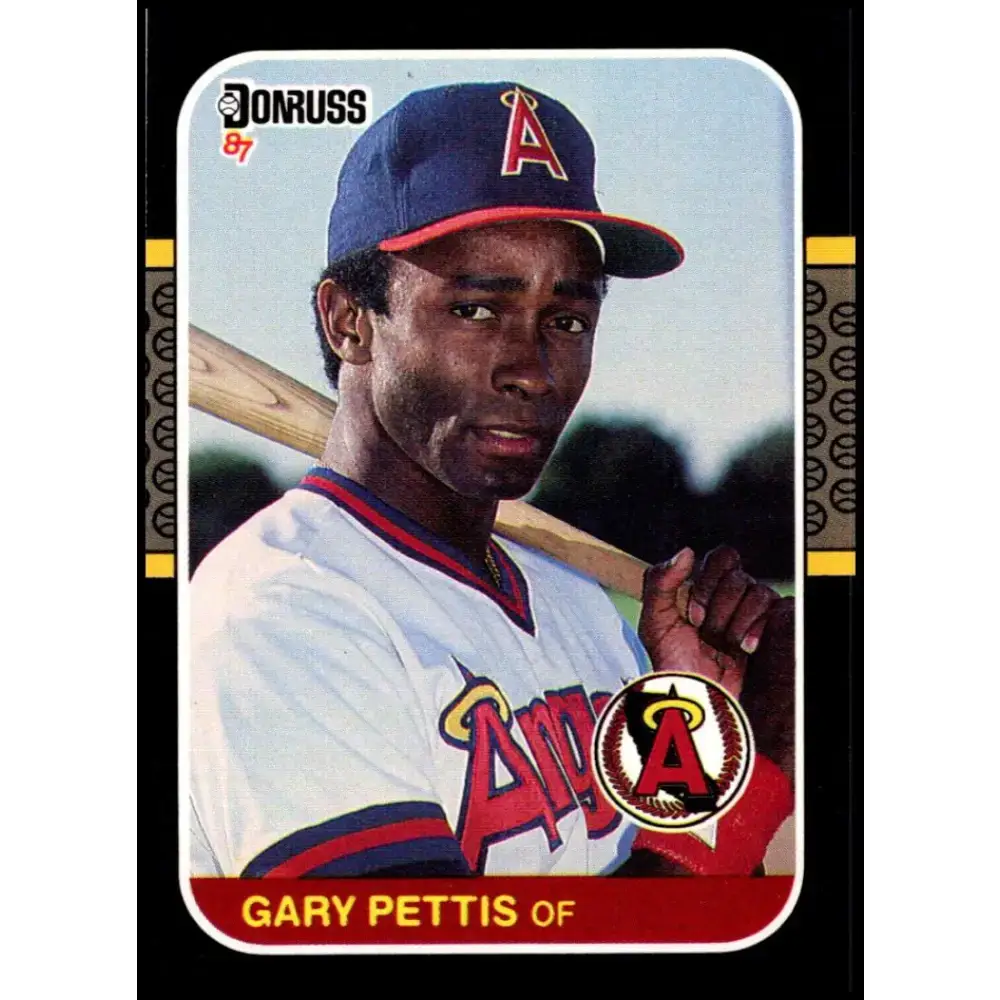 1987 Donruss #160 Gary Pettis EX Excellent California Angels Baseball Card - Baseball Card Single