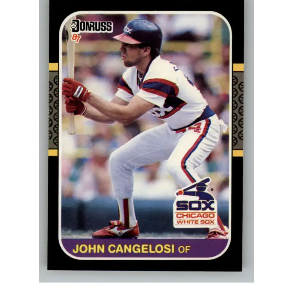 1987 Donruss #162 John Cangelosi EX Excellent RC Rookie Chicago White Sox Baseball Card - Baseball Card Single