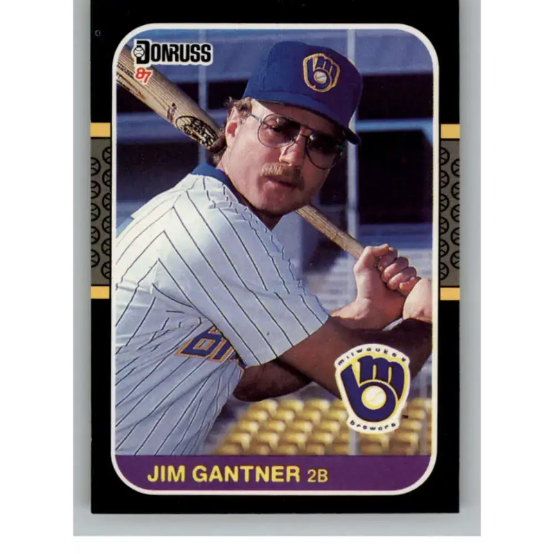 1987 Donruss #172 Jim Gantner EX Excellent Milwaukee Brewers Baseball Card - Baseball Card Single