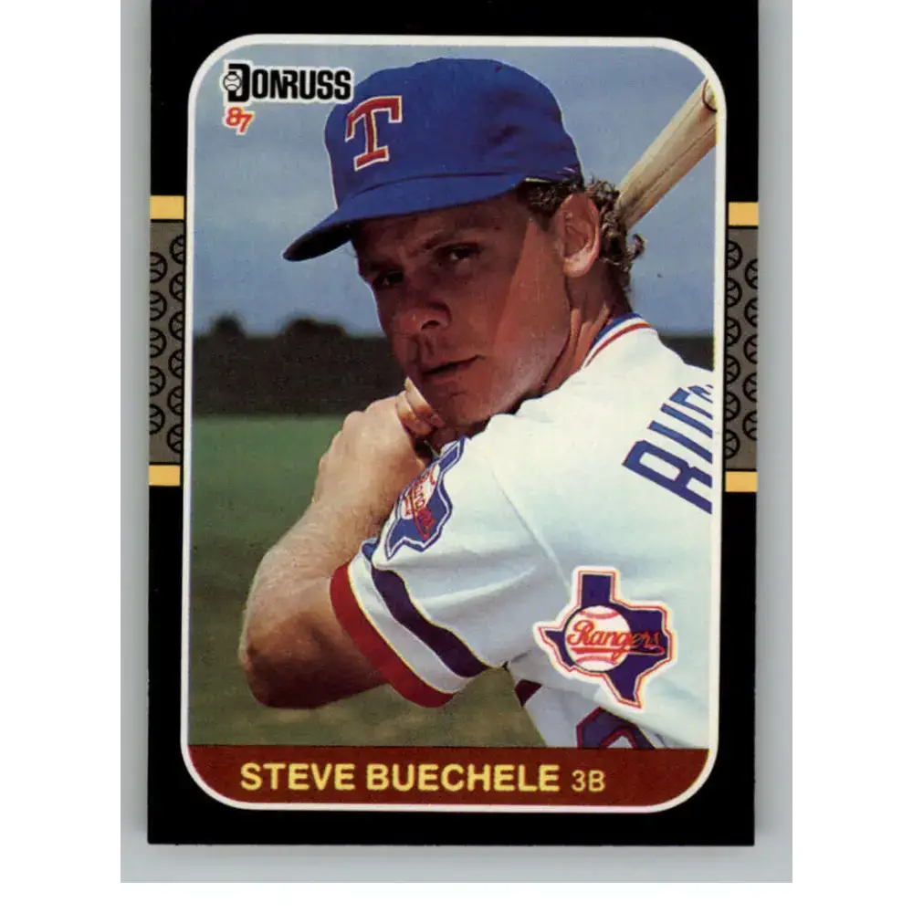 1987 Donruss #180 Steve Buechele EX Excellent Texas Rangers Baseball Card - Baseball Card Single