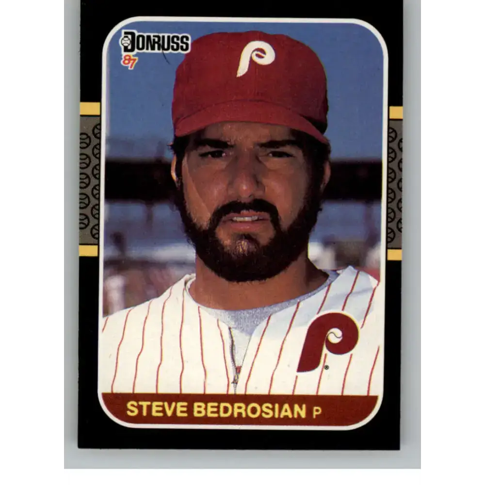 1987 Donruss #185 Steve Bedrosian EX Excellent Philadelphia Phillies Baseball Card - Baseball Card Single