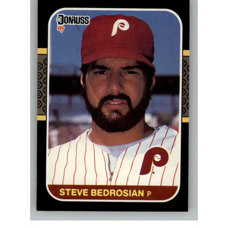 1987 Donruss #185 Steve Bedrosian EX Philadelphia Phillies Baseball Card - Baseball Card Single