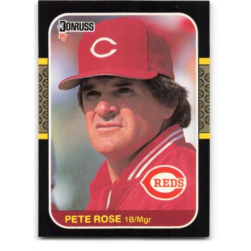 1987 Donruss #186 Pete Rose EX Excellent Cincinnati Reds Baseball Card - Baseball Card Single