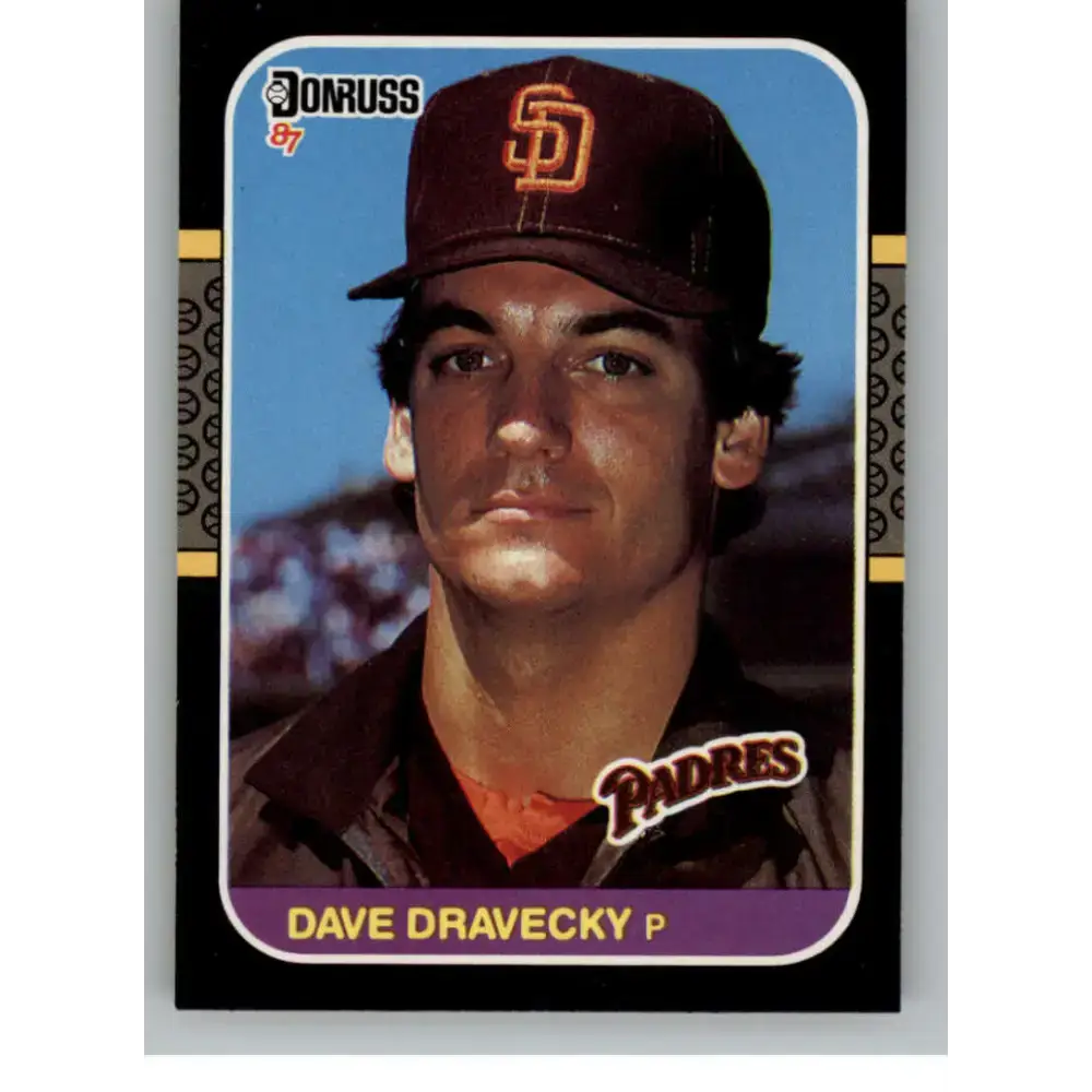1987 Donruss #187 Dave Dravecky EX Excellent San Diego Padres Baseball Card - Baseball Card Single