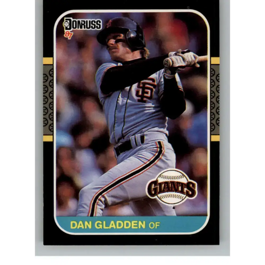 1987 Donruss #189 Dan Gladden EX Excellent San Francisco Giants Baseball Card - Baseball Card Single