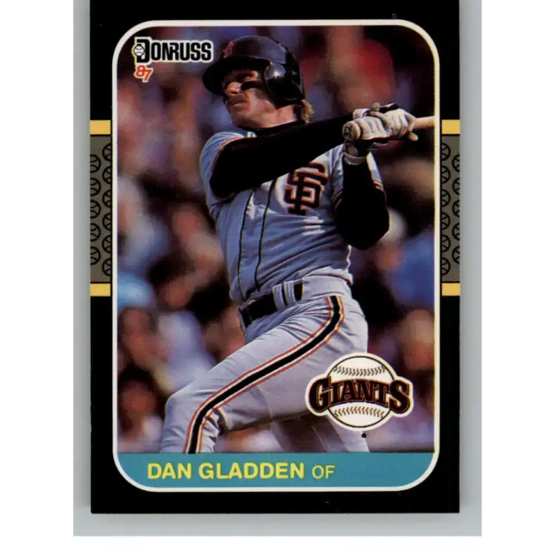 1987 Donruss #189 Dan Gladden EX Excellent San Francisco Giants Baseball Card - Baseball Card Single