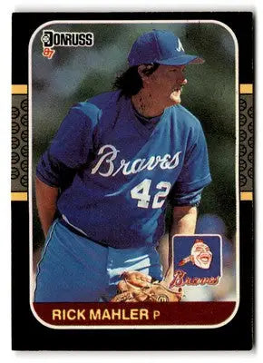 1987 Donruss Rick Mahler baseball card displayed in 1987 Donruss #190 Rick Mahler product
