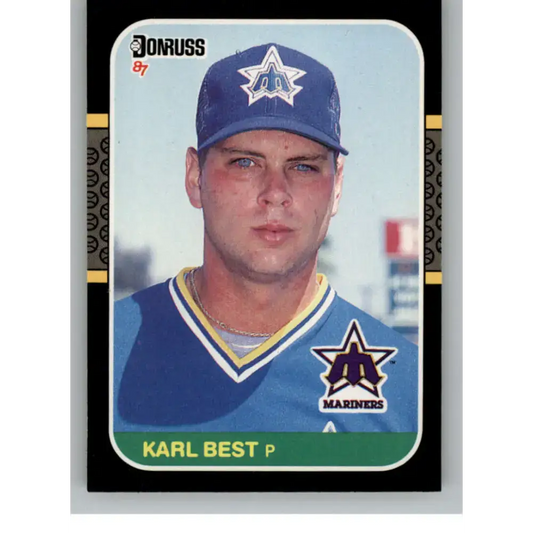 1987 Donruss #198 Karl Best EX Excellent Seattle Mariners Baseball Card