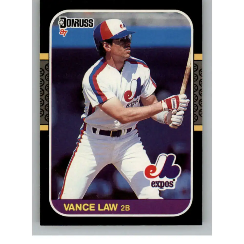 1987 Donruss #212 Vance Law EX Excellent Montreal Expos Baseball Card - Baseball Card Single