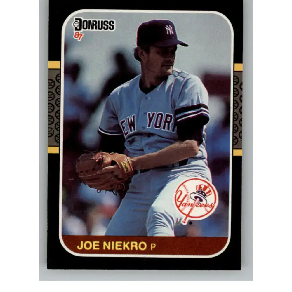 1987 Donruss #217 Joe Niekro EX Excellent New York Yankees Baseball Card - Baseball Card Single