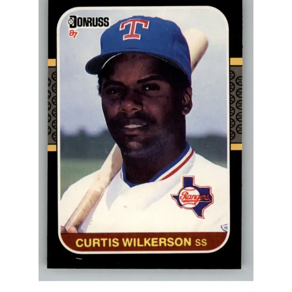 1987 Donruss #223 Curtis Wilkerson EX Excellent Texas Rangers Baseball Card - Baseball Card Single