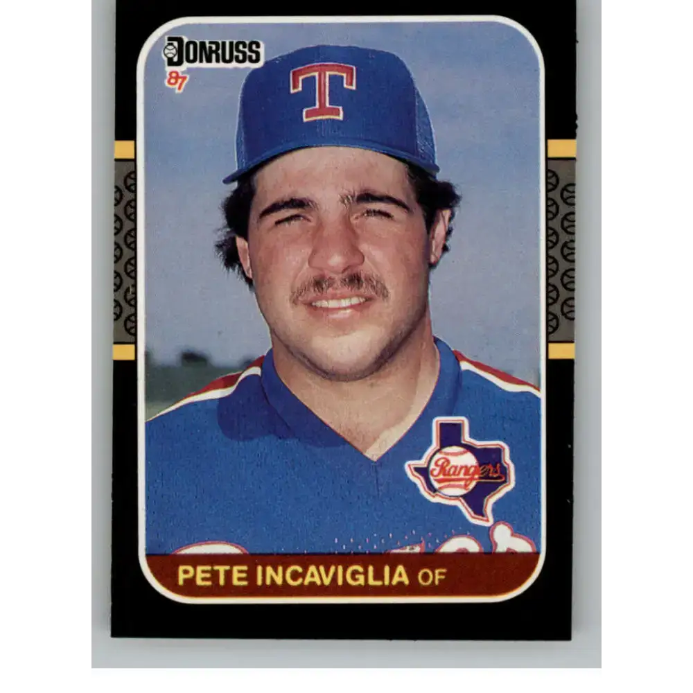 1987 Donruss #224 Pete Incaviglia EX Excellent RC Rookie Texas Rangers Baseball Card - Baseball Card Single
