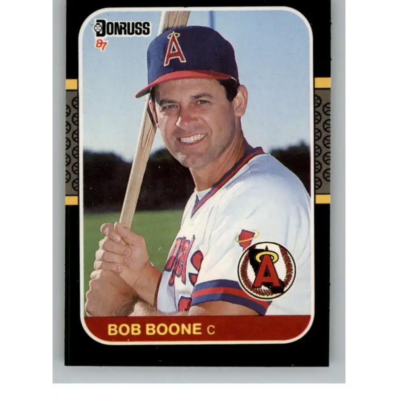 1987 Donruss #233 Bob Boone EX California Angels Baseball Card - Baseball Card Single