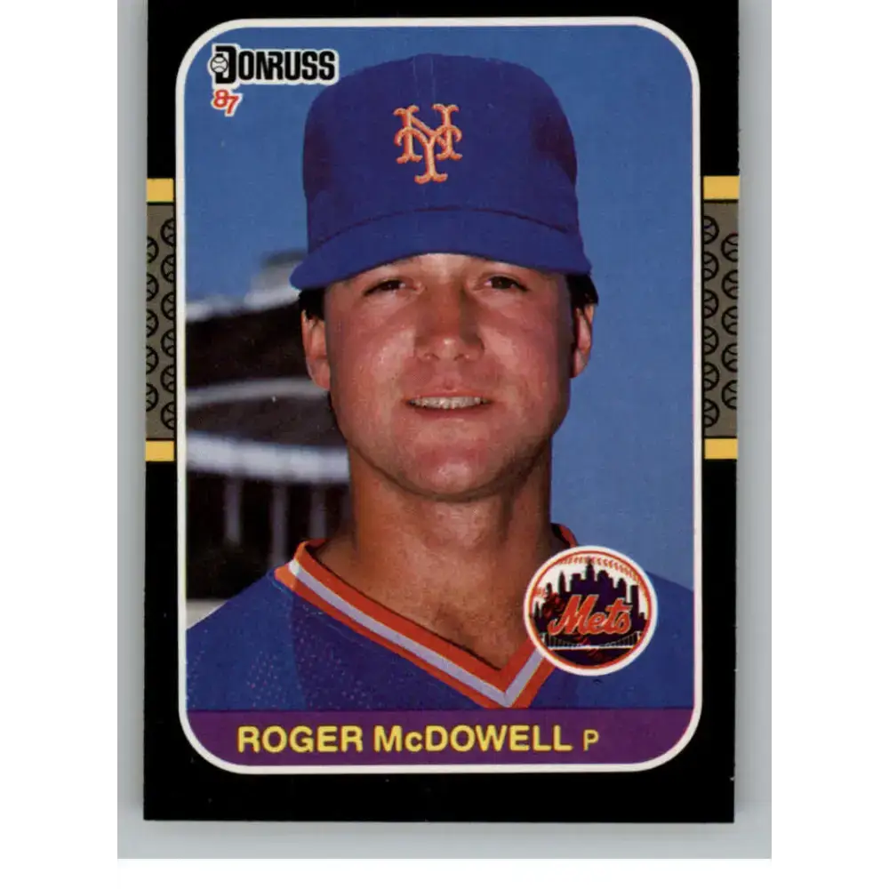 1987 Donruss #241 Roger McDowell EX Excellent New York Mets Baseball Card - Baseball Card Single