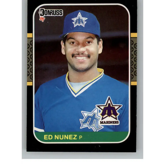 1987 Donruss #243 Edwin Nunez EX Seattle Mariners Baseball Card - Baseball Card Single