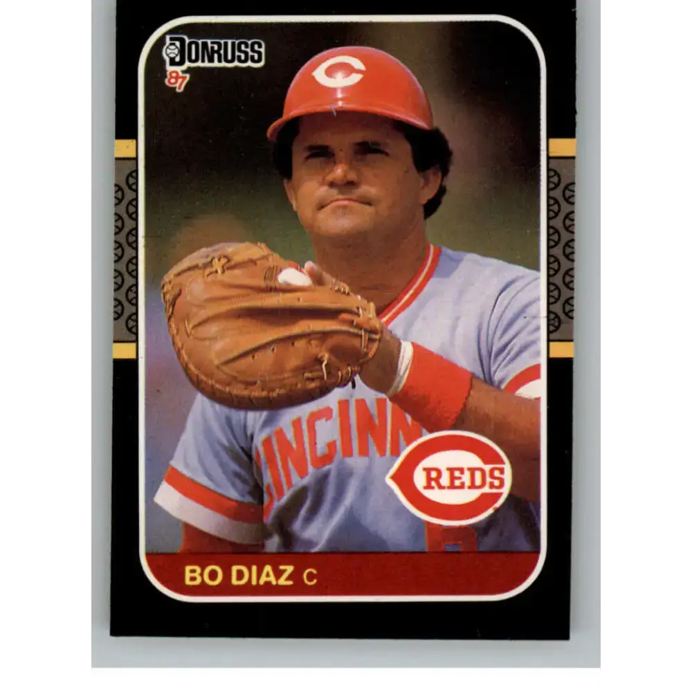 1987 Donruss #246 Bo Diaz EX Cincinnati Reds Baseball Card - Baseball Card Single